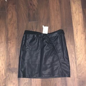 NWT ASOS black leather skirt